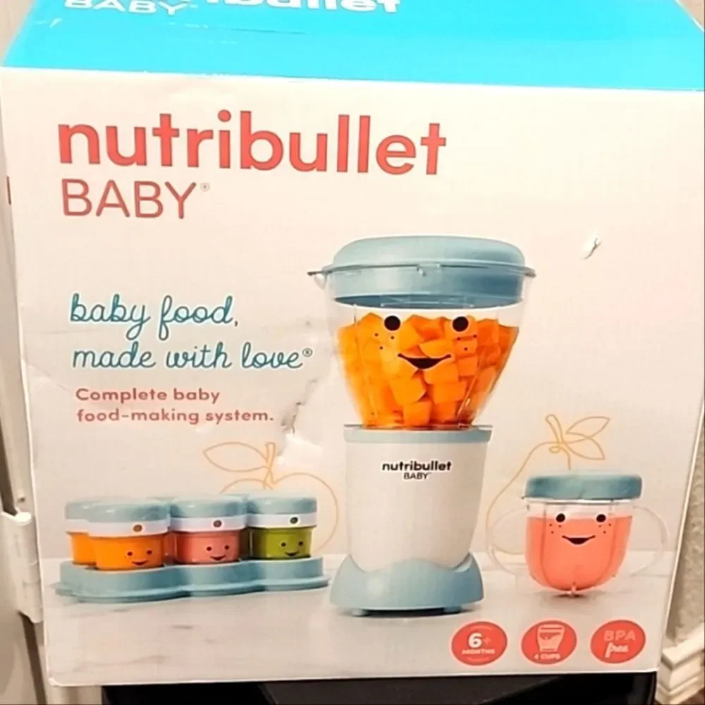 Nutribullet Baby Mini Blender in Light Blue - Baby Food Maker
